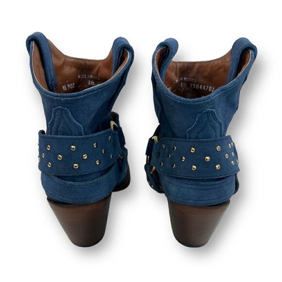 Elvis Presley American Rebel Blue Suede Boots Booties Size 8.5” - Picture 5 of 10